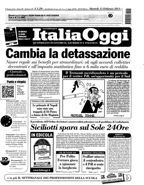 Italia oggi : quotidiano di economia finanza e politica